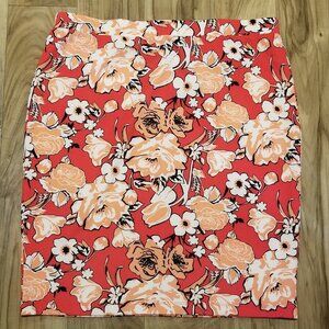 Liz Claiborne NEW  Floral Pencil Skirt 1X Teaberry La Vie En Rose